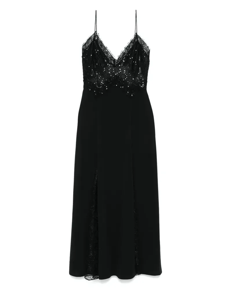 NISSA Midikleid mit Pailletten - Schwarz Schwarz