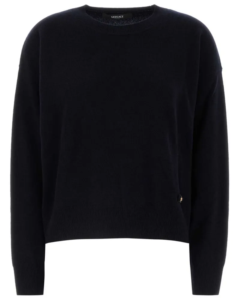 Versace Pullover mit Logo-Schild - Blau Blau