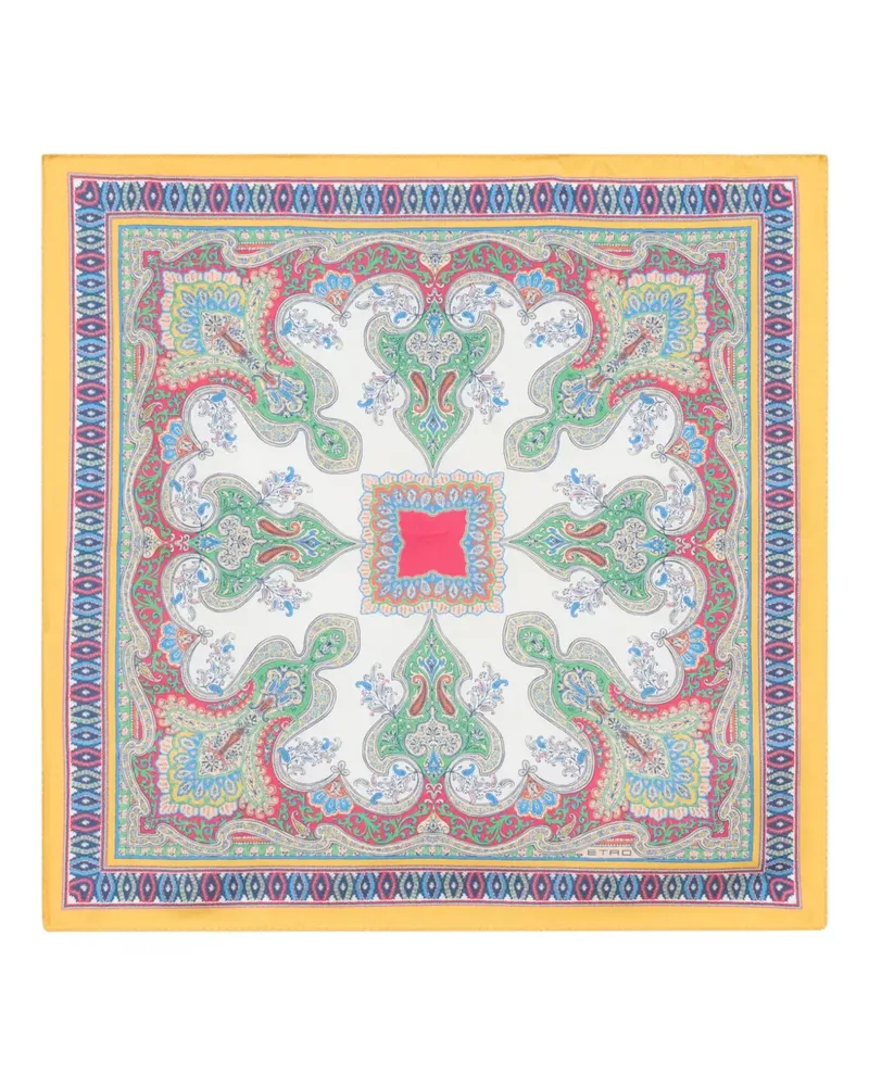 Etro Einstecktuch aus Seide mit Paisleymuster - Weiß Weiß
