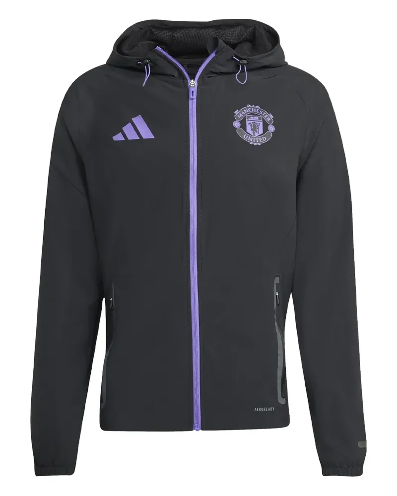adidas Jacke mit Logo-Print - Schwarz Schwarz