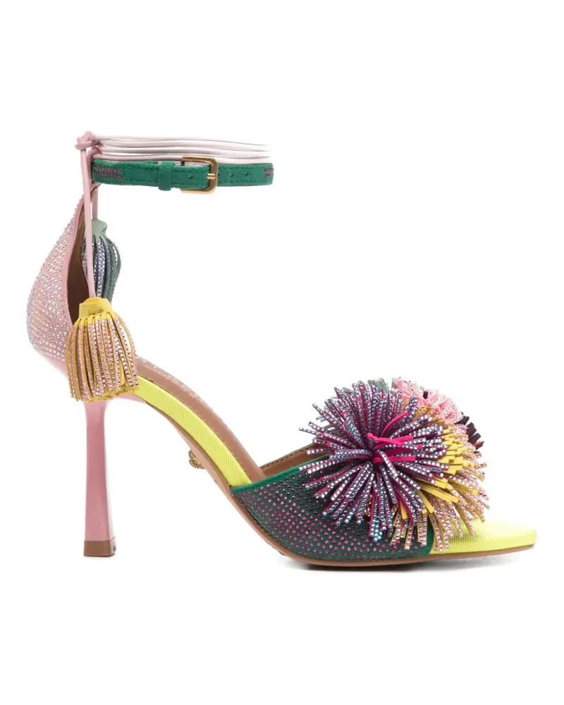 Kurt Geiger pompom-embellished heeled sandals - Grün Grün