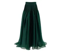 Organza-Rock mit Biesen - Grün
