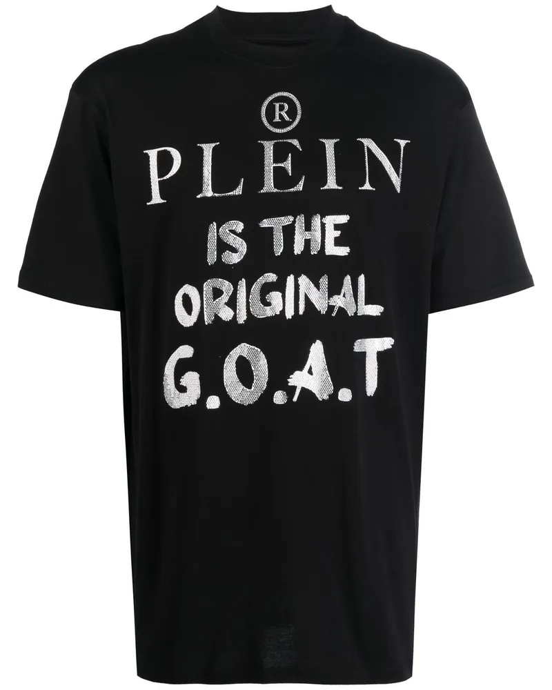 Philipp Plein T-Shirt mit Slogan-Print - Schwarz Schwarz