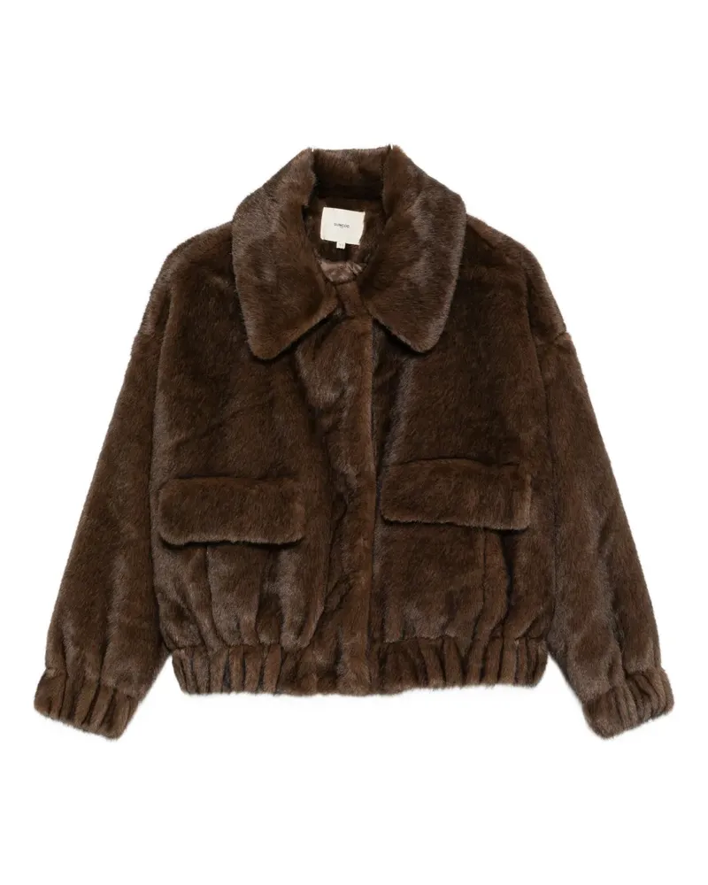 Suncoo faux-fur coat - Braun Braun