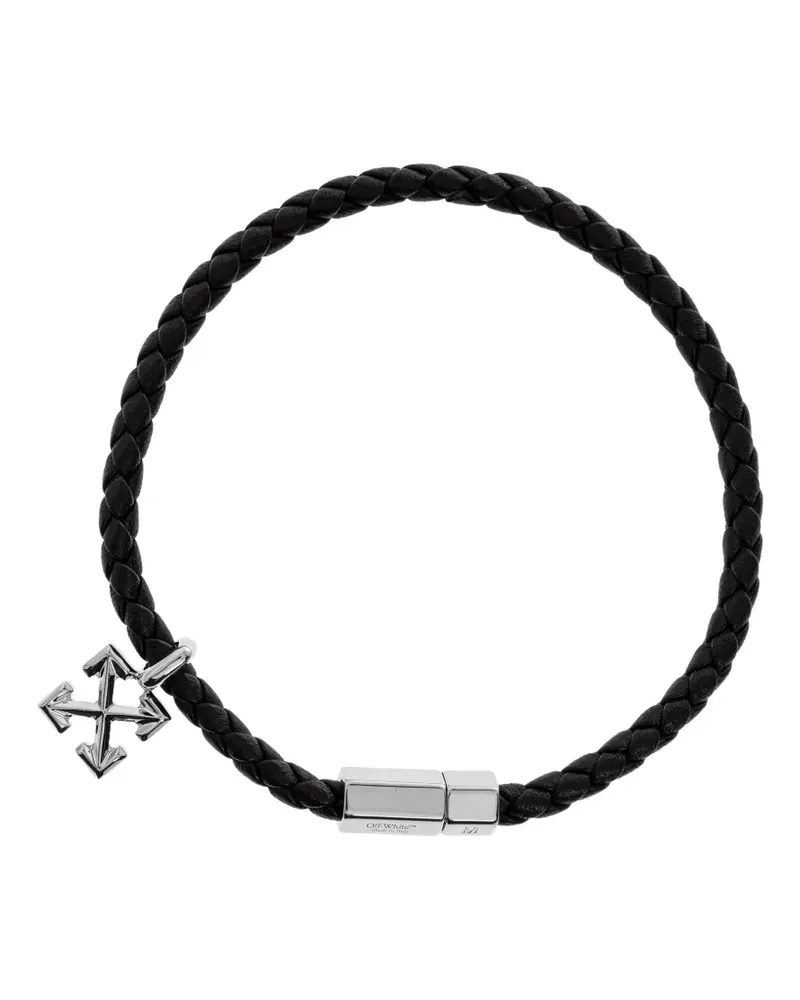 OFF-WHITE Arrows-charm leather bracelet - Schwarz Schwarz