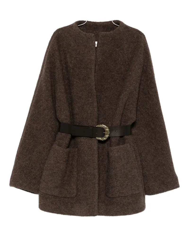 ba&sh Claudy Mantel mit Gürtel - Braun Braun