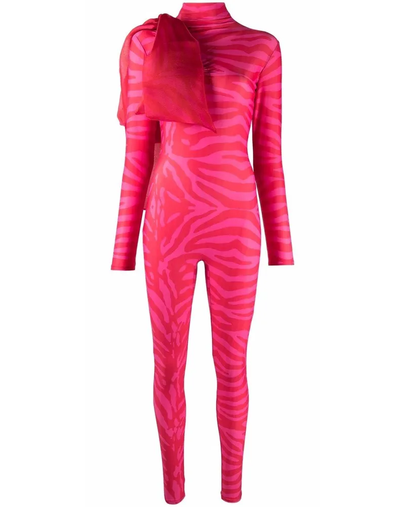 ATU Body Couture Catsuit mit Tiger-Print Rosa