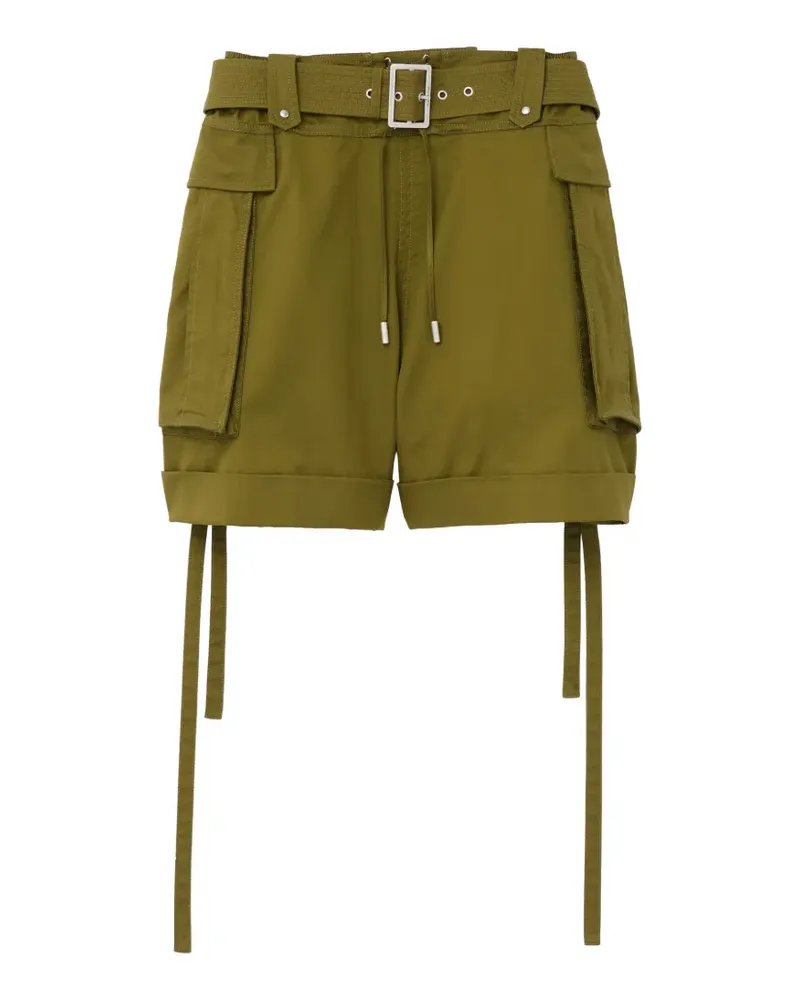 Alexander McQueen belted cargo shorts - Grün Grün
