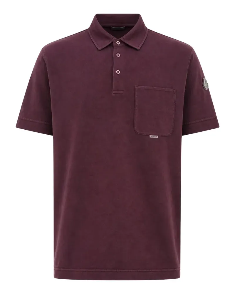 Moncler logo-patch chest-pocket polo shirt - Braun Braun
