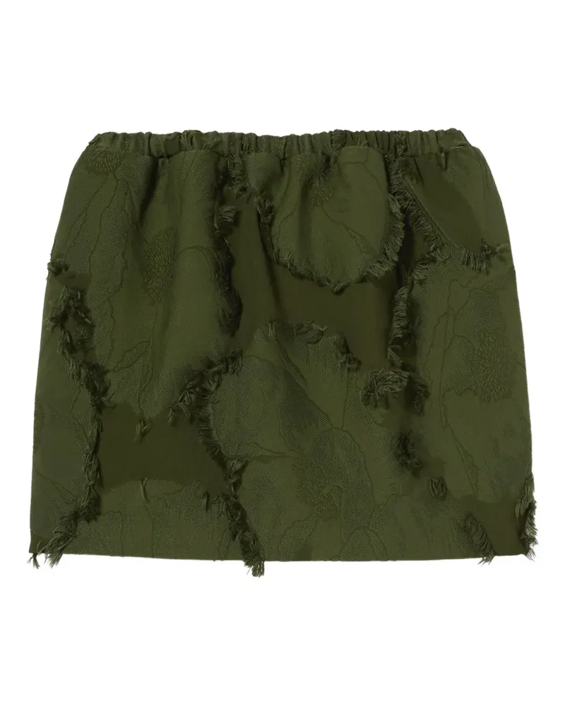 Gucci Minirock mit Jacquard-Blumenmuster - Grün Grün