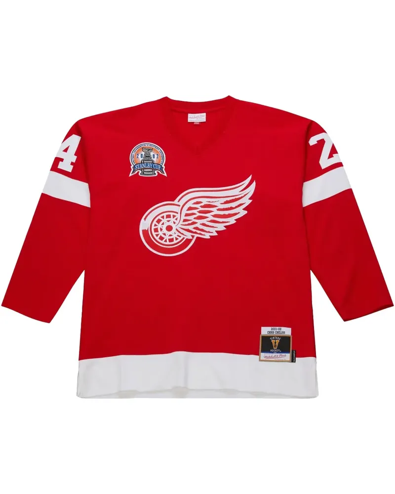 Mitchell & Ness Detroit Red Wings 2001/02 Chris Chelios Power Play Trikot - Rot Rot
