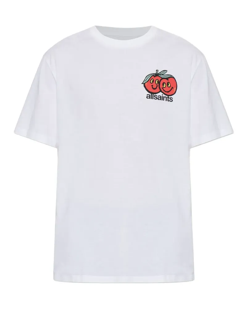 AllSaints Mutual T-Shirt mit grafischem Print - Weiß Weiß