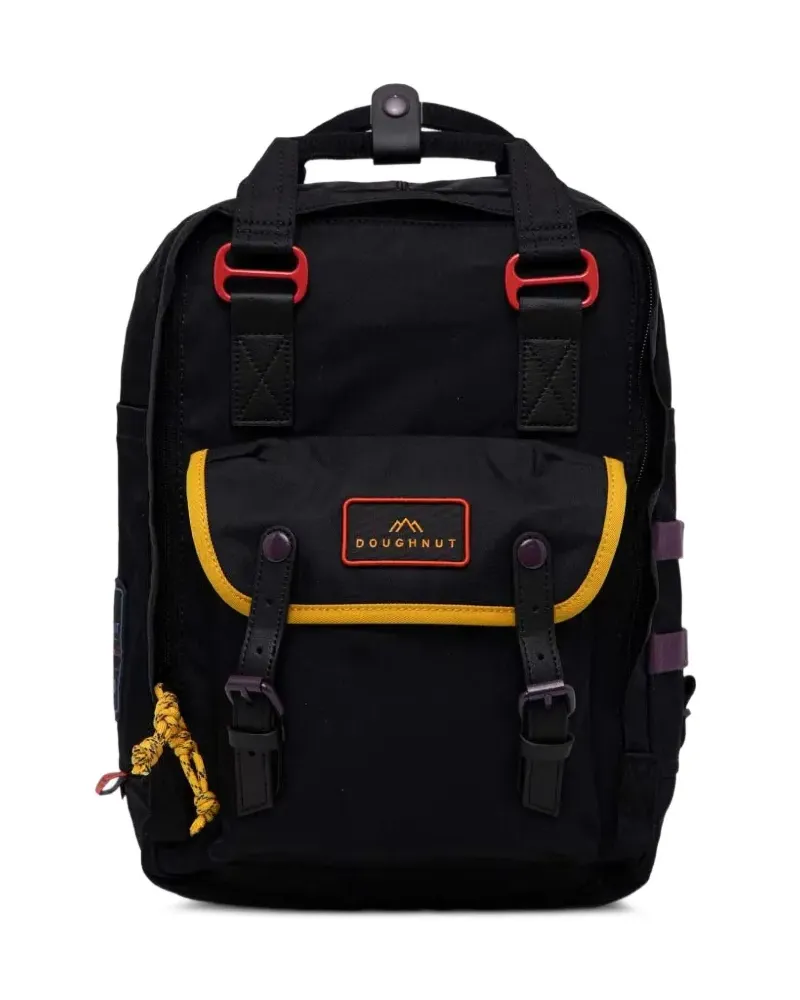 DOUGHNUT Macaron Happy Camper Rucksack mit Schnallenverschluss - Schwarz Schwarz