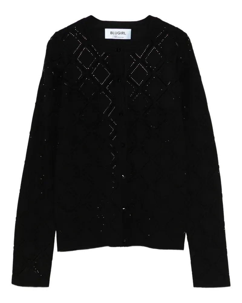 Blumarine Cardigan mit Knopfleiste - Schwarz Schwarz