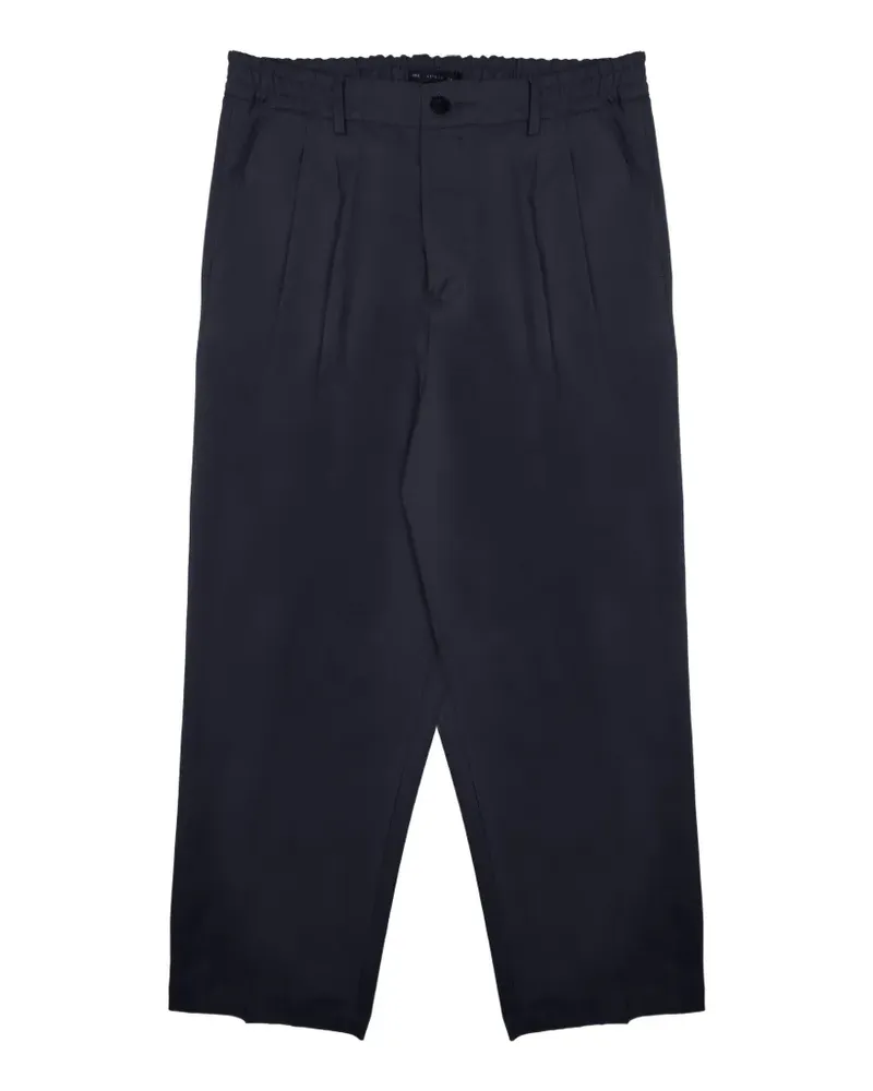 Low Brand pleated elasticated-waistband trousers - Blau Blau