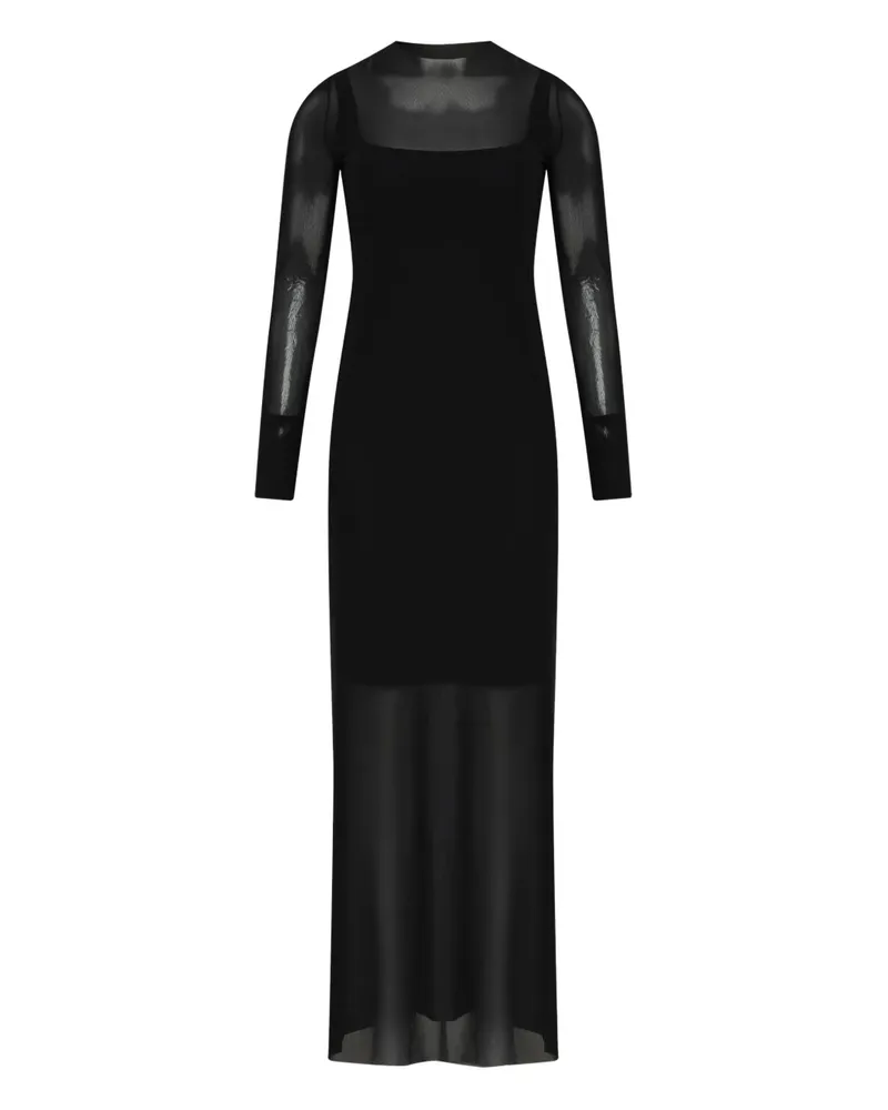 Gloria Coelho Midikleid aus Tüll - Schwarz Schwarz