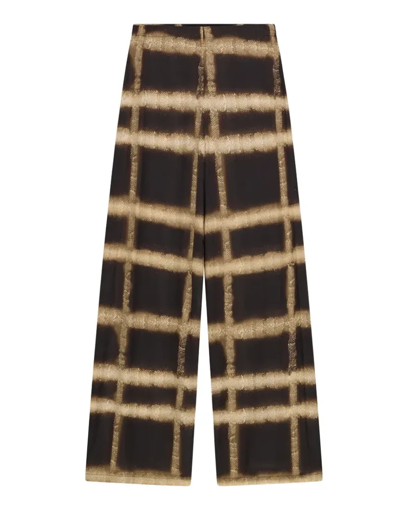 Liviana Conti Grant check-print trousers - Braun Braun