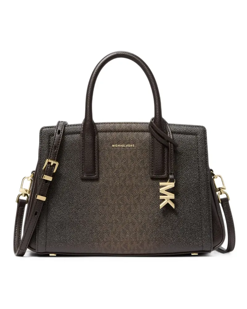 Michael Kors Laila small Signature logo satchel - Braun Braun
