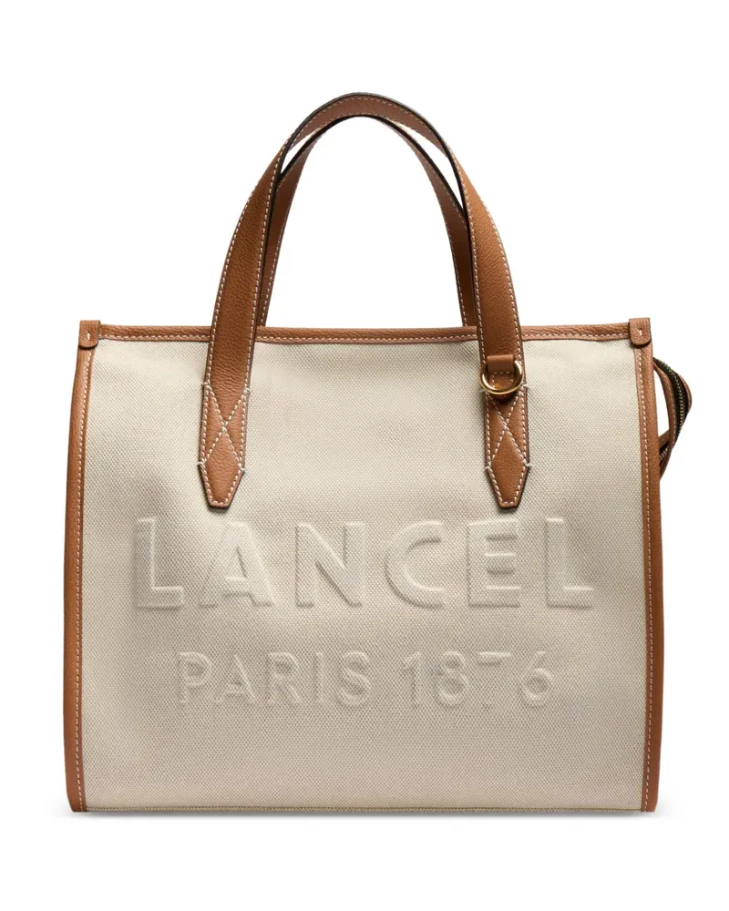 Lancel Day Tote Bag mit geprägtem Lederbesatz - Nude Nude