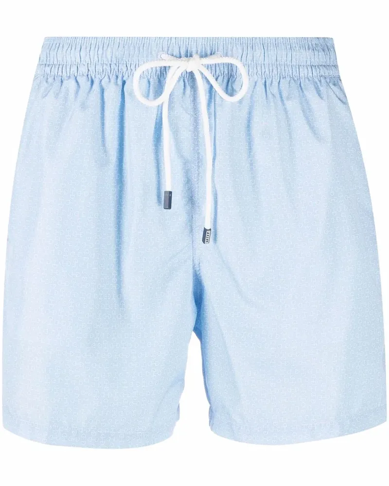 Fedeli Badeshorts mit Print - Blau Blau