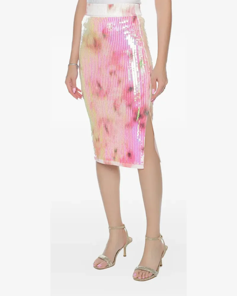 Ted Baker Vivannn printed sequin-embellished midi skirt - Rosa Rosa