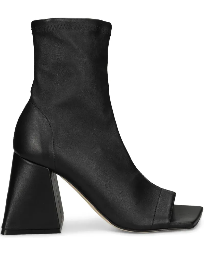 Vic Matié Offene Stiefeletten mit Blockabsatz - Schwarz Schwarz