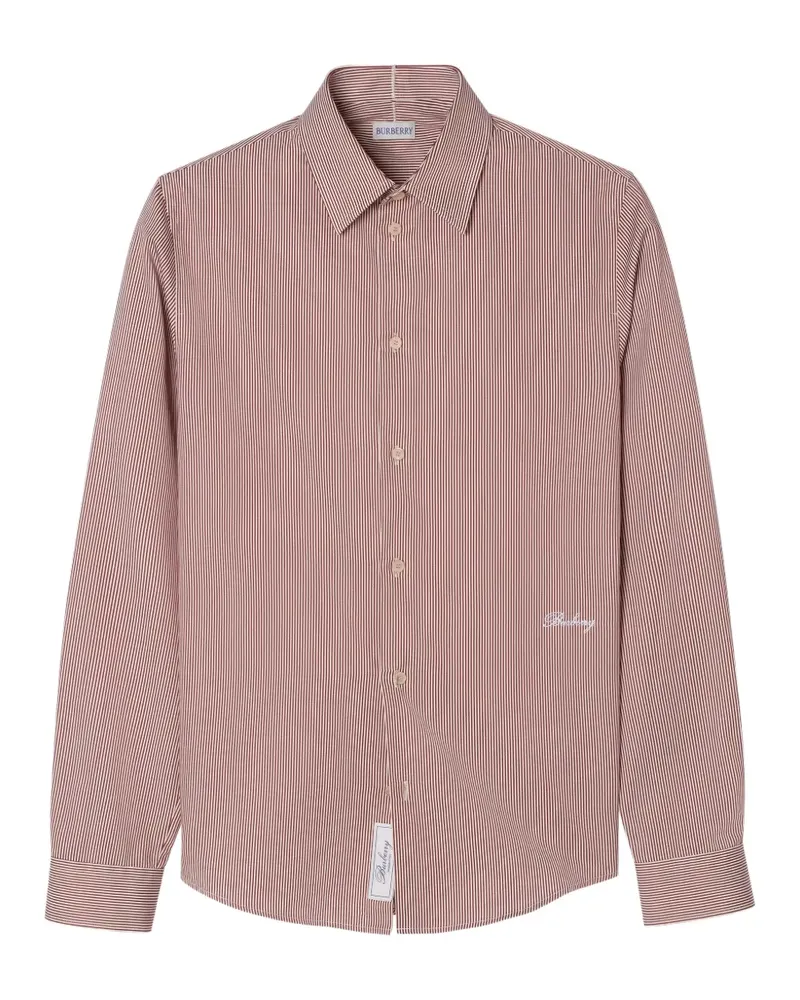 Burberry slim-fit striped cotton shirt - Rot Rot
