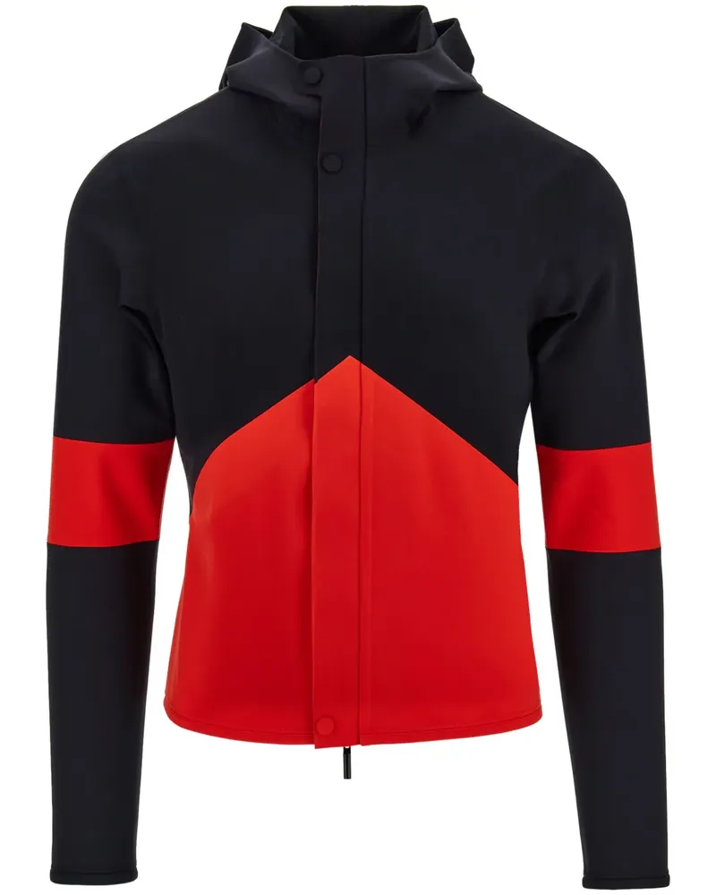 Ferragamo Kapuzenjacke in Colour-Block-Optik - Schwarz Schwarz