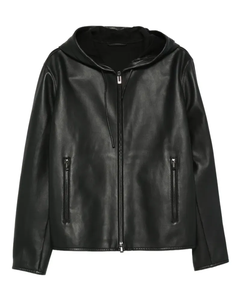 Emporio Armani Kapuzenjacke mit Reißverschluss - Schwarz Schwarz