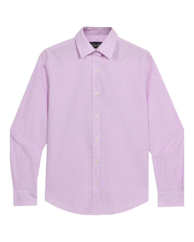 Brooks Brothers Hemd mit Logo-Stickerei - Violett Violett