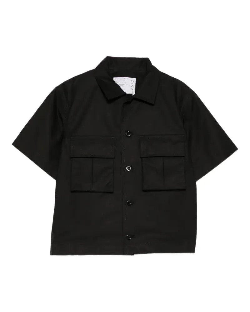 Sacai Hemd mit Einsätzen - Schwarz Schwarz