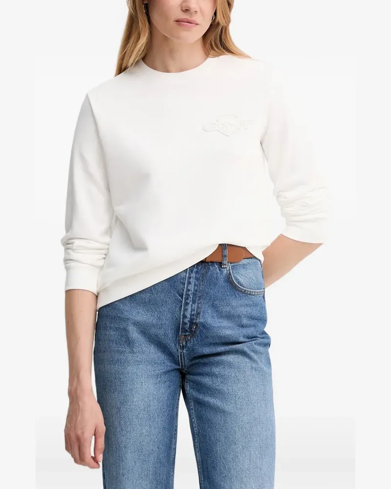 Gant Tonal Shield crew-neck sweatshirt - Weiß Weiß