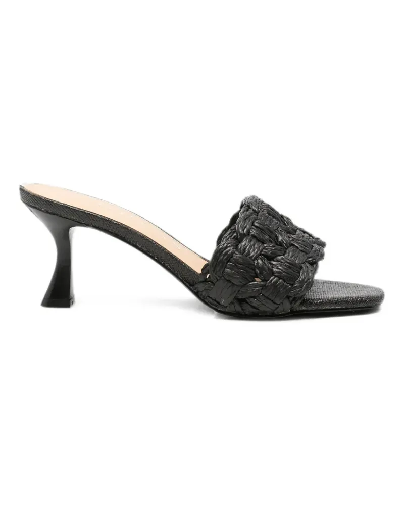 Guess woven-strap square-toe heeled sandals - Schwarz Schwarz