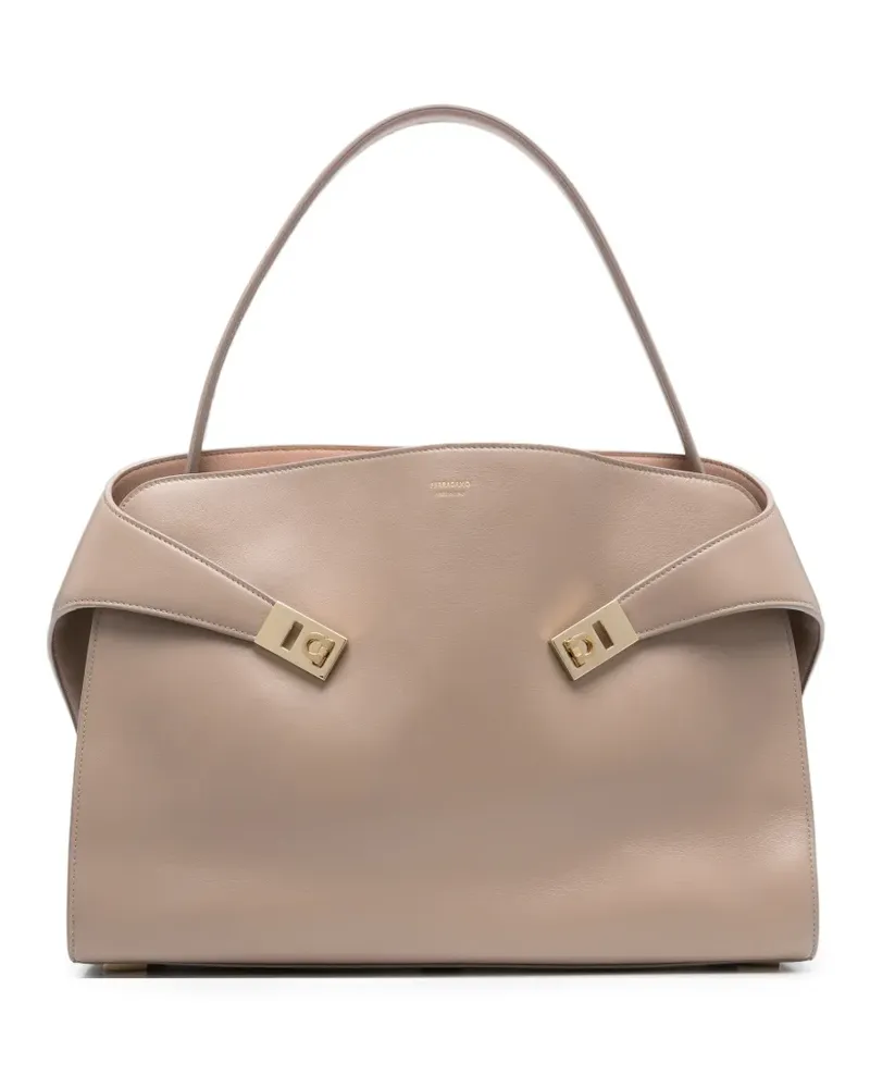 Ferragamo Hug Schultertasche - Nude Nude