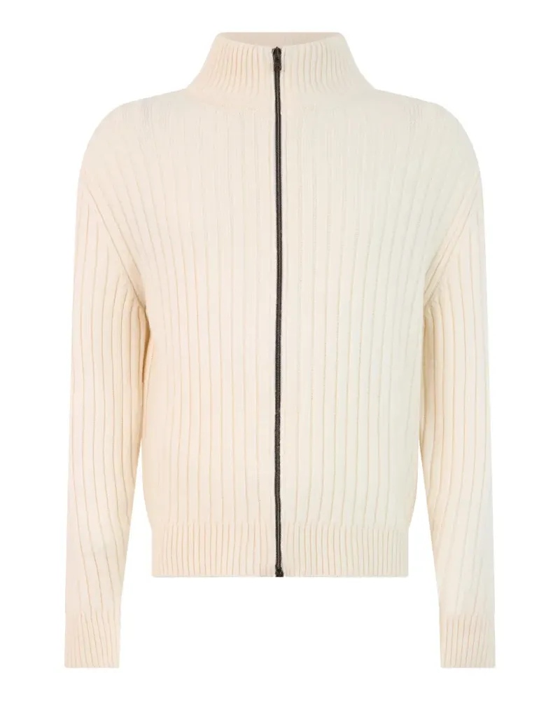 Herno Gerippter Cardigan mit Reißverschluss - Nude Nude