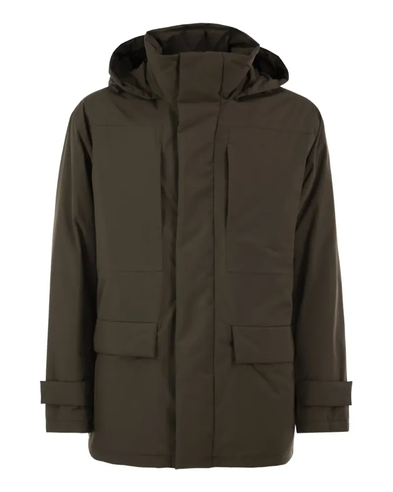 Herno hooded concelaed-fastening parka - Braun Braun