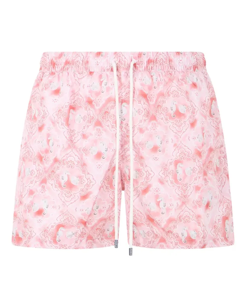 Fedeli seahorse-print drawstring swim shorts - Rosa Rosa