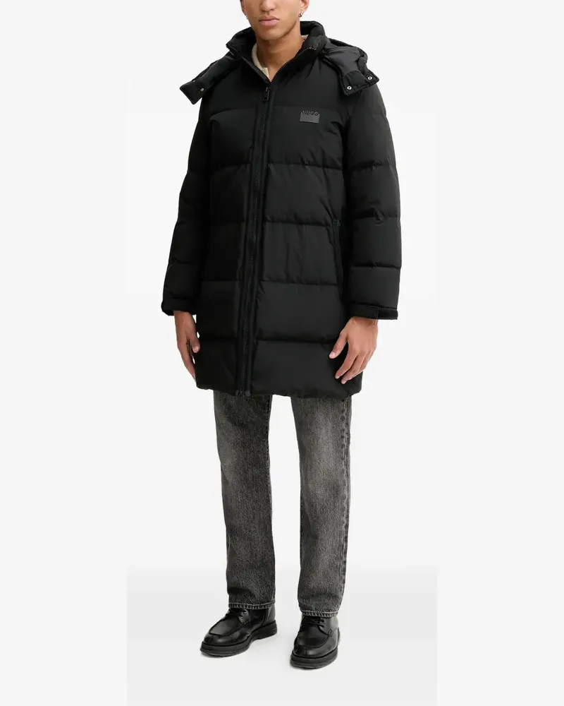 HUGO BOSS Magnuso2541 hooded zip coat - Schwarz Schwarz