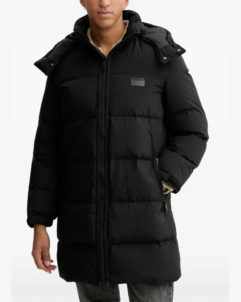 HUGO BOSS Magnuso2541 hooded zip coat - Schwarz Schwarz