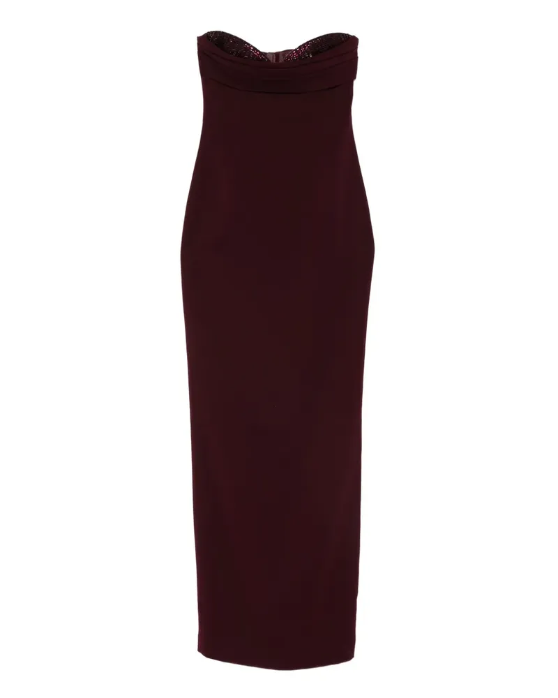 Roland Mouret Trägerloses Kleid mit Pailletten - Rot Rot