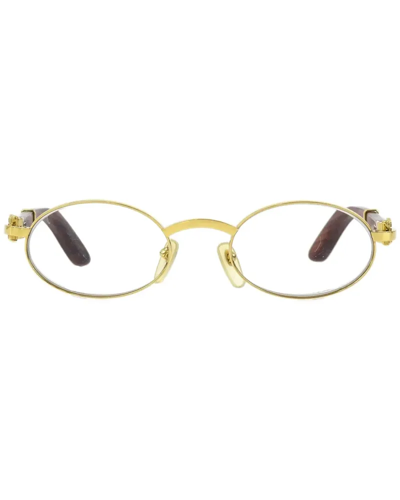Cartier 1990-2000 Sonnenbrille mit ovalem Gestell - Gold Gold