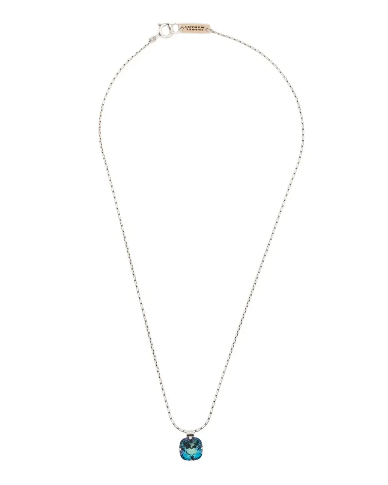 Isabel Marant Halskette mit Kristallanhänger - Silber Silber
