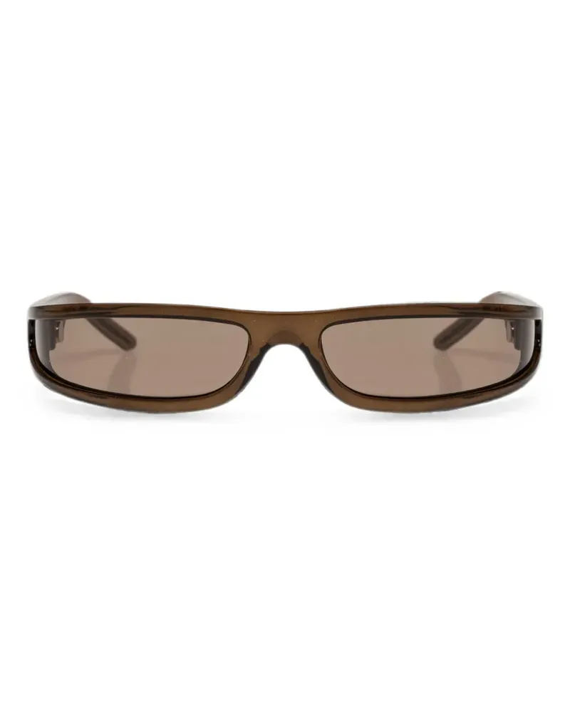 Rick Owens rectangle-frame sunglasses - Braun Braun
