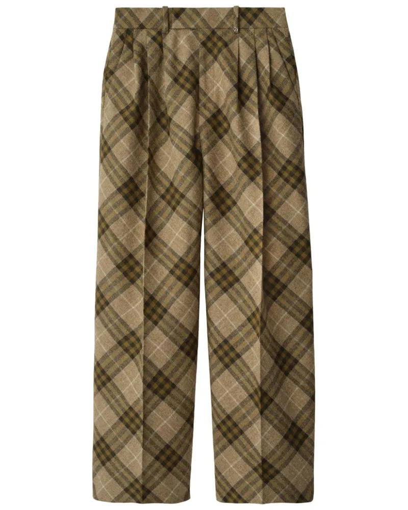 Burberry Klassische Hose mit Check - Braun Braun