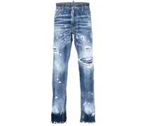 Slim-Fit-Jeans im Distressed-Look - Blau