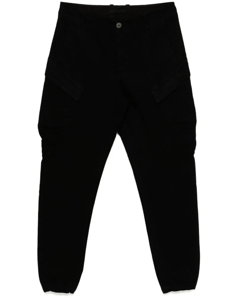 TRANSIT Schmal zulaufende Cargohose - Schwarz Schwarz