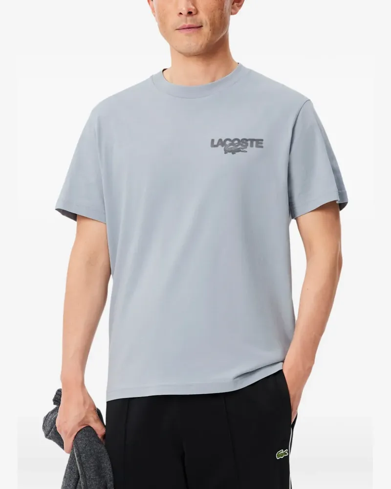 Lacoste tennis-print jersey T-shirt - Grau Grau