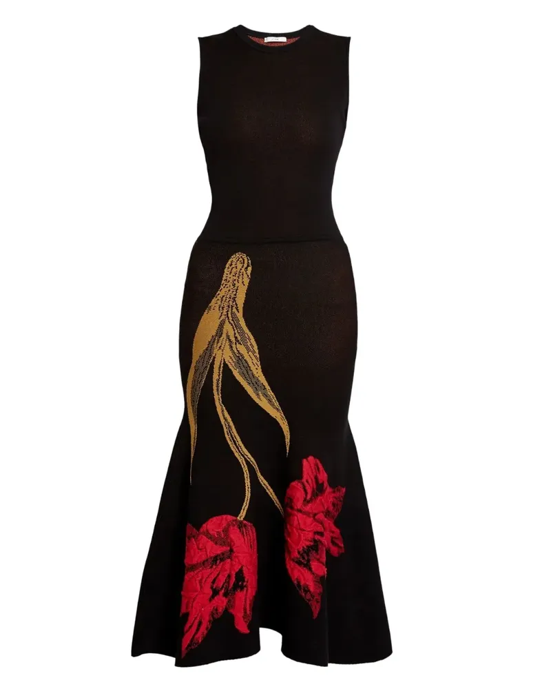 Erdem Gestricktes Midikleid - Schwarz Schwarz