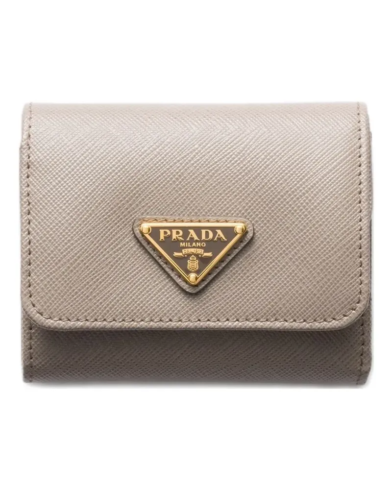 Prada Portemonnaie aus Saffiano-Leder - Nude Nude