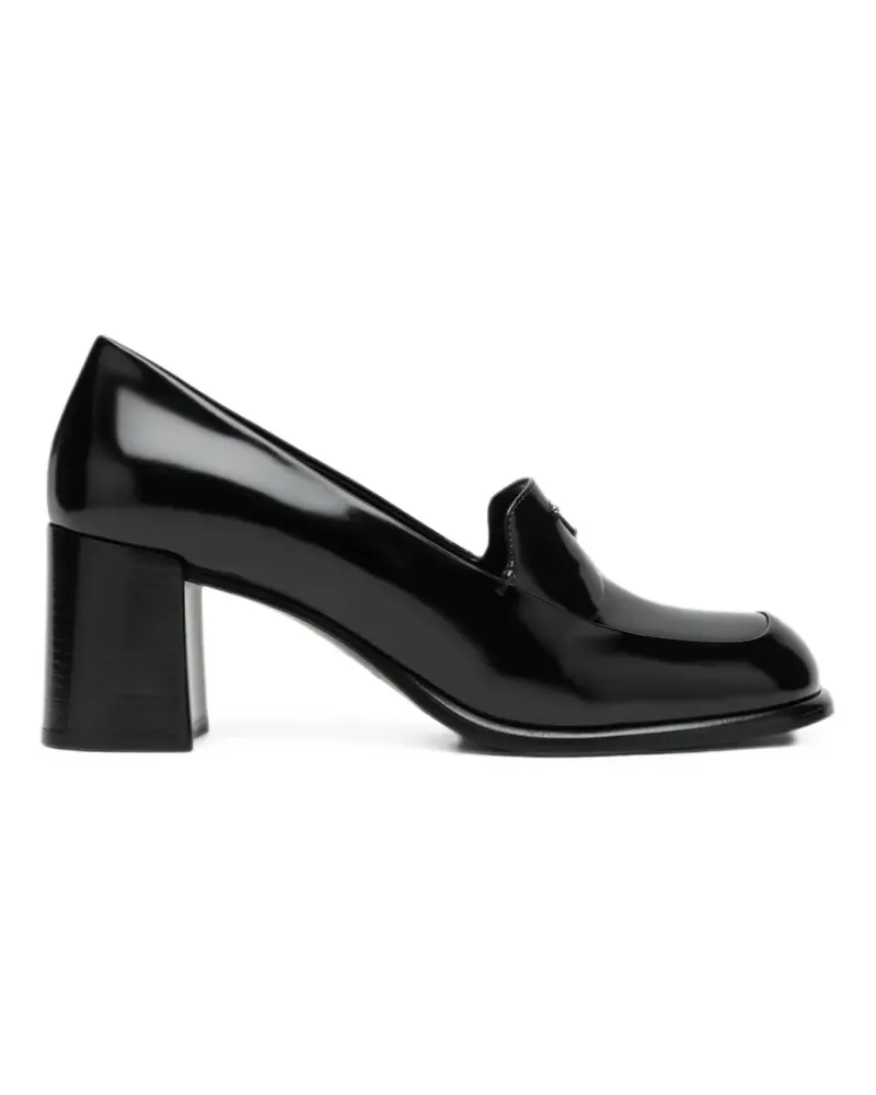 Prada brushed leather loafers - Schwarz Schwarz